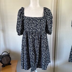 Miami Babydoll Navy Floral Dress